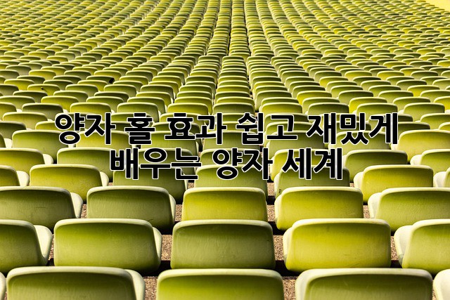 양자 홀 효과: 쉽고 재밌게 배우는 양자 세계!