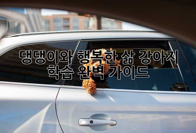 댕댕이와 행복한 삶, 강아지 학습 완벽 가이드!