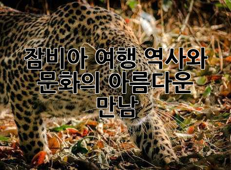 잠비아 여행: 역사와 문화의 아름다운 만남