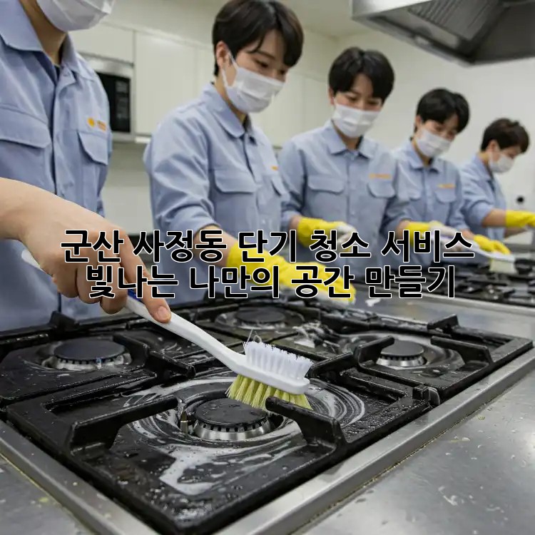 군산 사정동 단기 청소 서비스, 빛나는 나만의 공간 만들기!